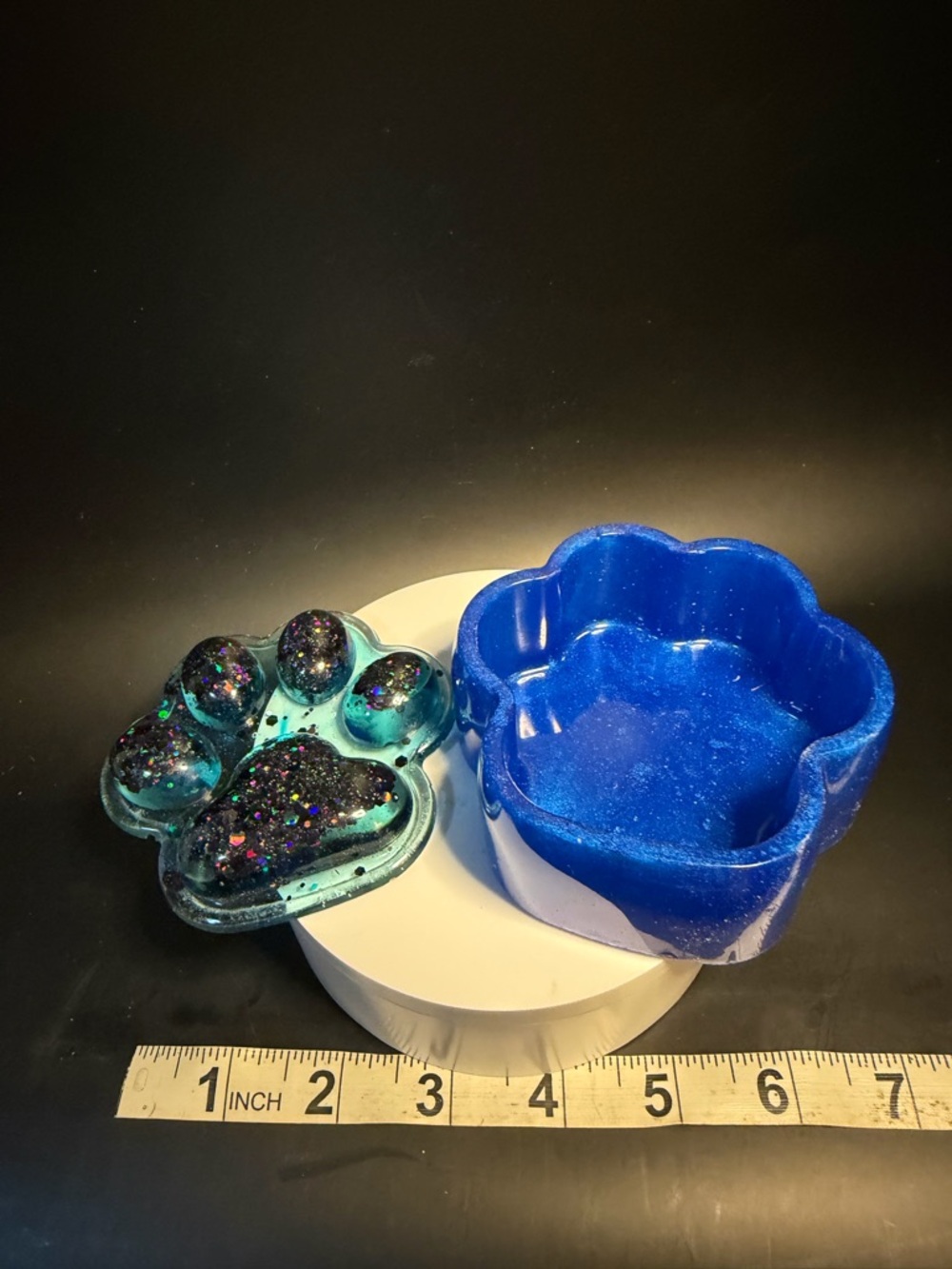 Blue Glitter Small Dish - Durable Resin Bowl